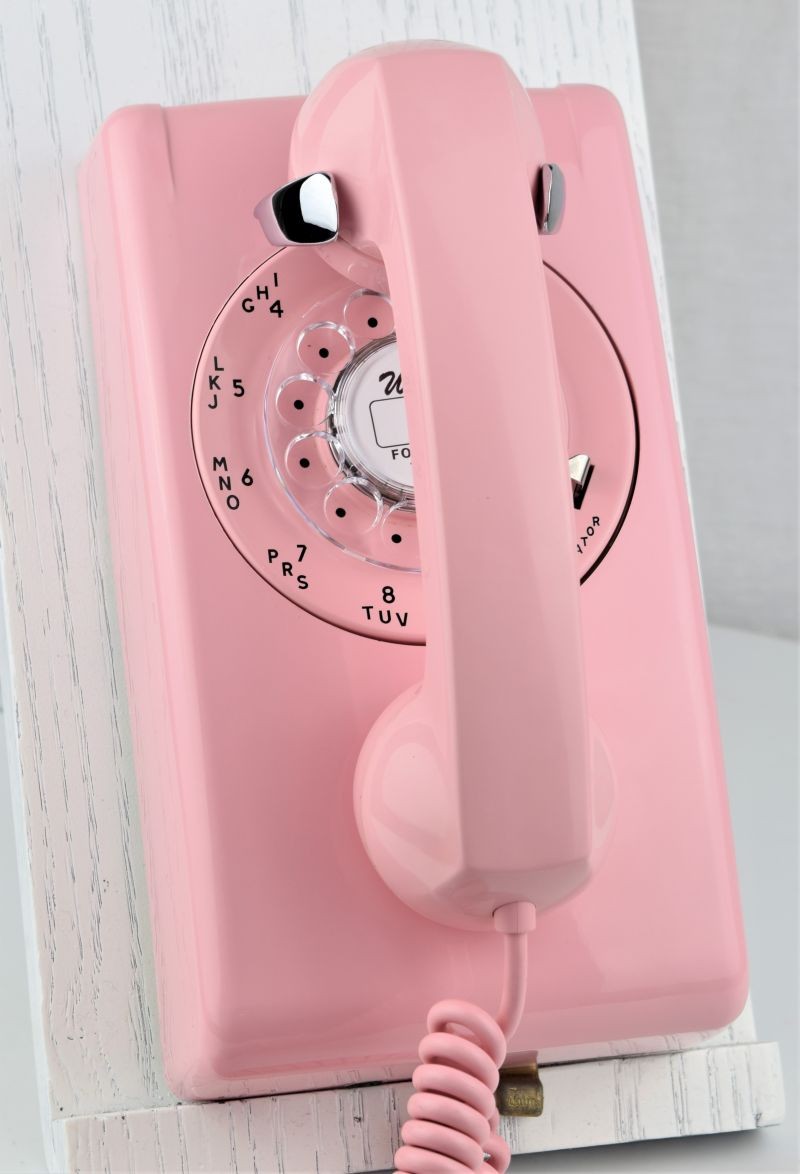 Pink 554 Wall Telephone - Fully Restored and Functional