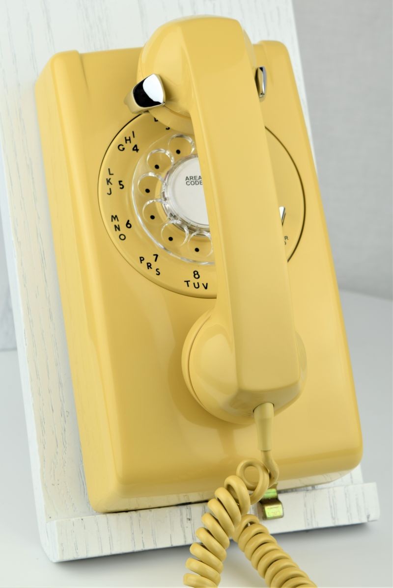 Harvest Gold 554 Wall Telephone - Fully Restored and Functional