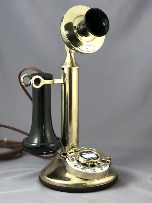 Western Electric Line Ringer Western Electric Model 51 Brass Dial Candlestick and Wood Ringer Box ...