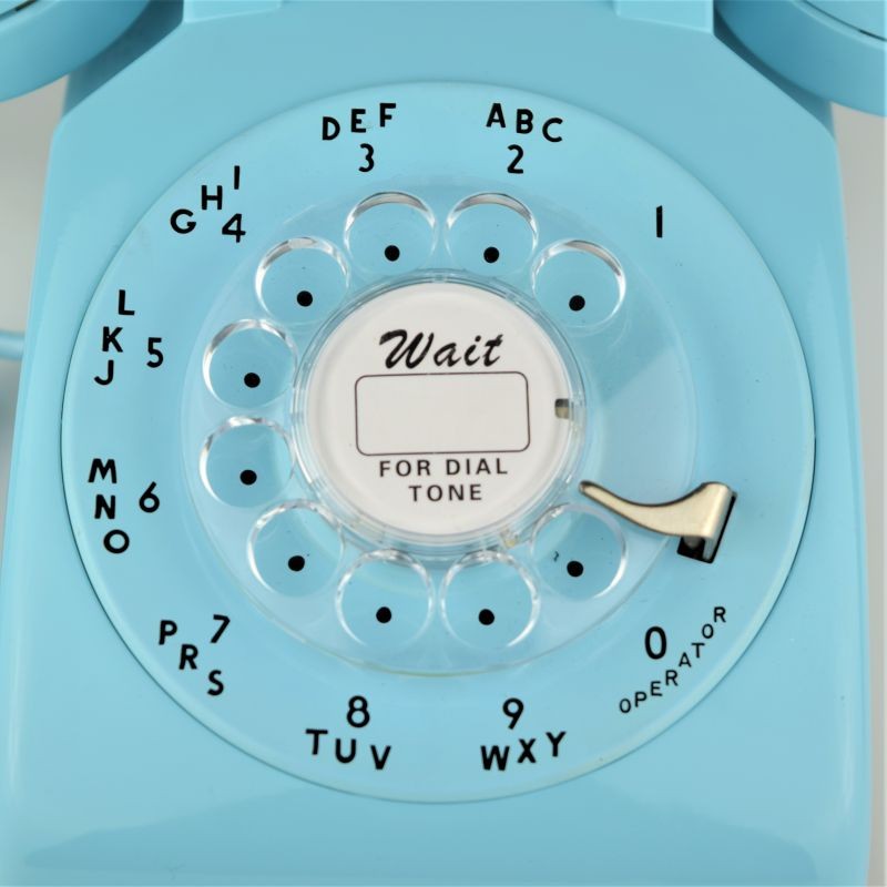 VINTAGE AQUA BLUE ROTARY orders DIAL TELEPHONE UNTESTED