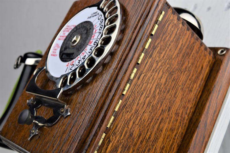 Strowger Dial Wood Wall Phone