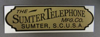 Sumter Telephone Water Decal