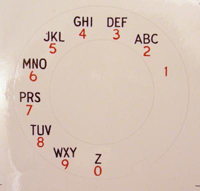 Automatic Electric Alphanumeric Dial Plate Overlay