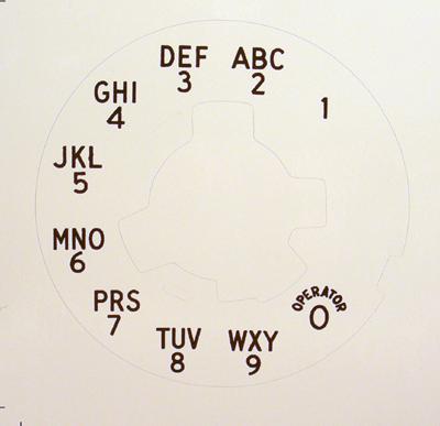 Northern Electric Overlay Alphanumeric for No 6 Dials