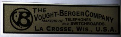 The Vought-Berger Company Water Decal